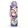 1PC Anime Girl Cat Ear Hoodie Print 750ml Color Plastic Sports Water Bottle Leakproof Flip Straw Lid Suitable for Sports Office Home Use