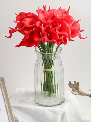 24 Buc Crini Calla Atingere Reală Crin Calla Flori Artificiale Flori Flori Falsă Crin Calla pentru Buchet de Nuntă Decorațiuni de Petrecere Decor Buchet de Mireasă