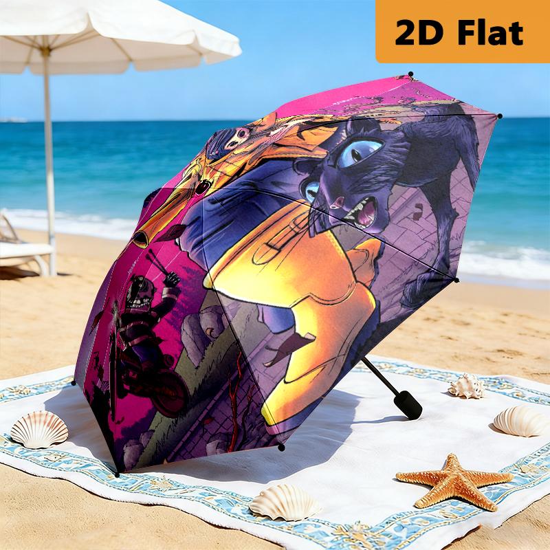 1pc Coraline umbrella Portable 8-rib structure suitable for all seasons, home, travel, outdoor umbrella