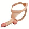 Wearable Strap-On Dildo with Elastic Harness – Realistic Hollow Silicone Design, T-Style Panties, Adult Toy for Couples