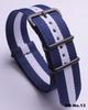 Black Nylon & Canvas Watch Strap with Vacuum-Plated Buckle