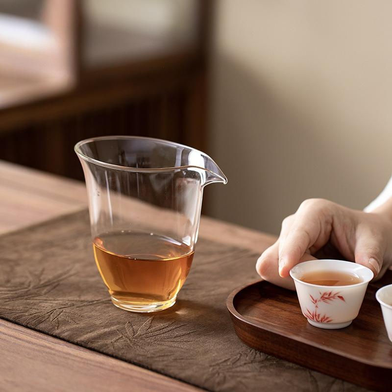 Japoński Szklany Kubek do Herbaty Fair Cup Domowy Odporny na Ciepło Przezroczysty Chahai Kung Fu Teacup Akcesoria do Ceremonii Herbacianej nowy