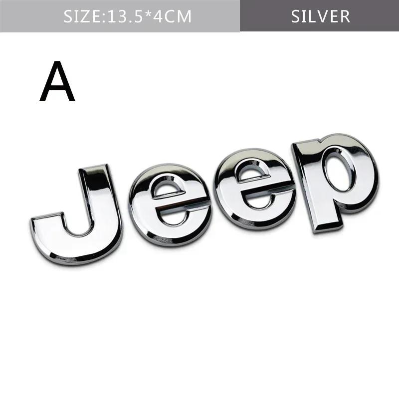 For Jeep Metal Car Front Trunk Side Emblem Sticker for Jeep Wrangler Tj Jk Jl Grand Cherokee Commander Renegade Liberty Compa