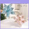 Decoração de Flor Artificial de Natal com Tecido Brilhante para Celebrações Festivas