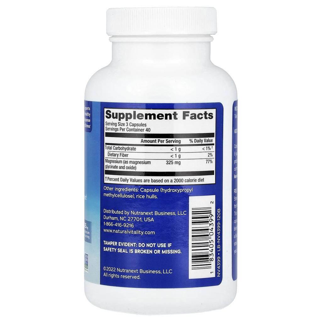 Calm, Magnesium, 325Mg, 120 Capsules (108Mg per Capsule)