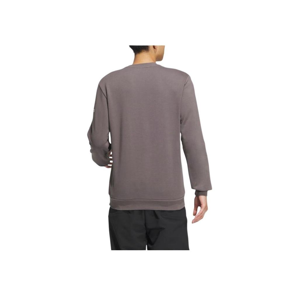 Adidas Alphabet Crew Neck Outdoor Sports Pullover Sweatshirt Men Tops Charcoal-Grey JE6768