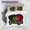 Portugal national football team Pattern Printed 3PCS Bedding Set Soft Skin-Friendly Washable Duvet Cover & Pillowcases Set All Season Bedroom