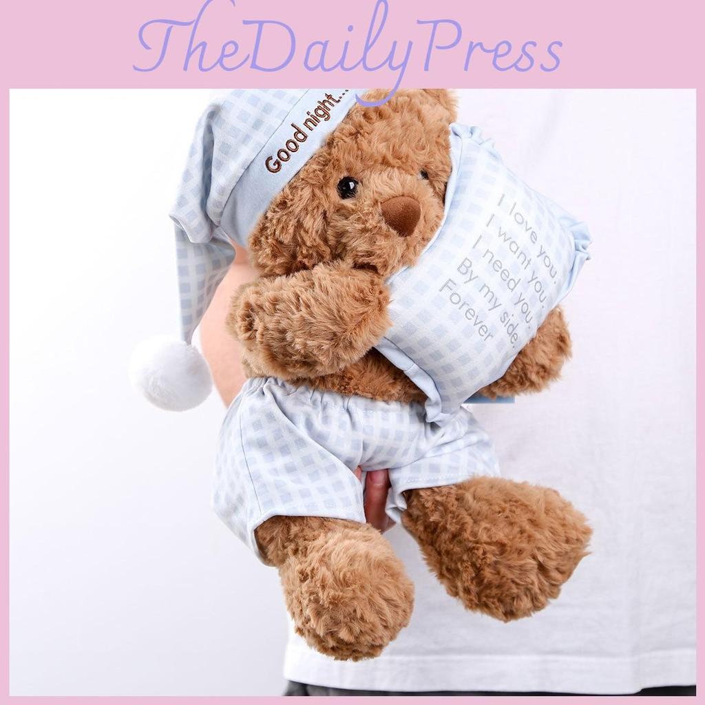 Bear Teddy Plush Toy Sleepwear Style Short Fabric Children Festival Doll Gift