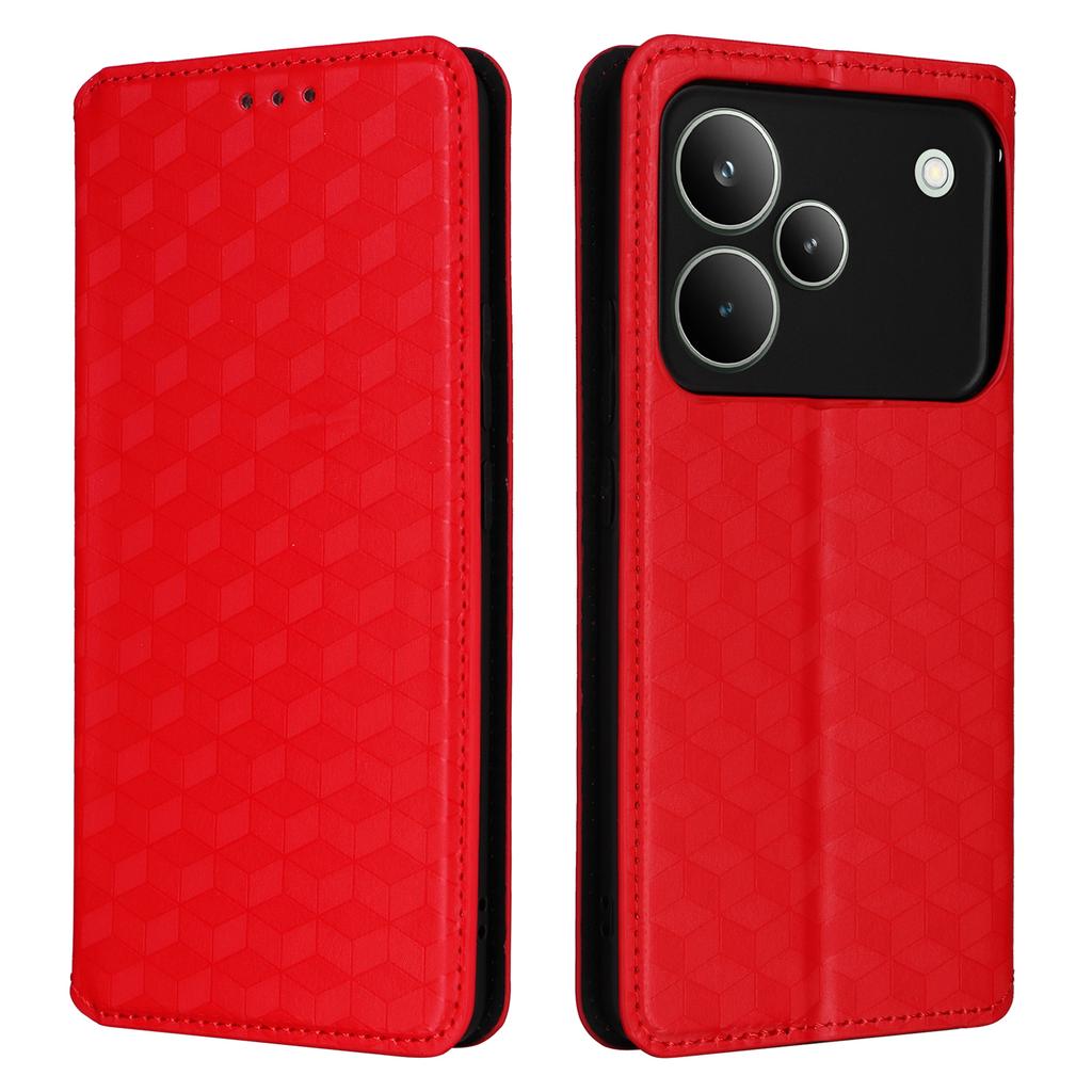 For Realme P4 Pro 5G Case Wallet Rhombus Imprinted Leather Phone Cover
