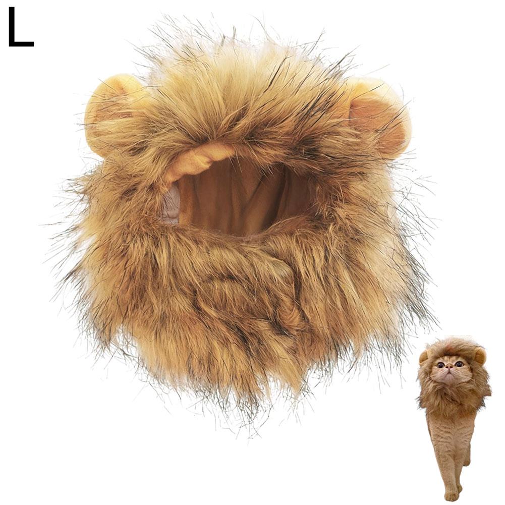 

Pet Humorous Lion Head Cover Mane Headgear For Dogs And Cats Adjustable Costume Accessories Supplies For Fun Dress-up And Play
