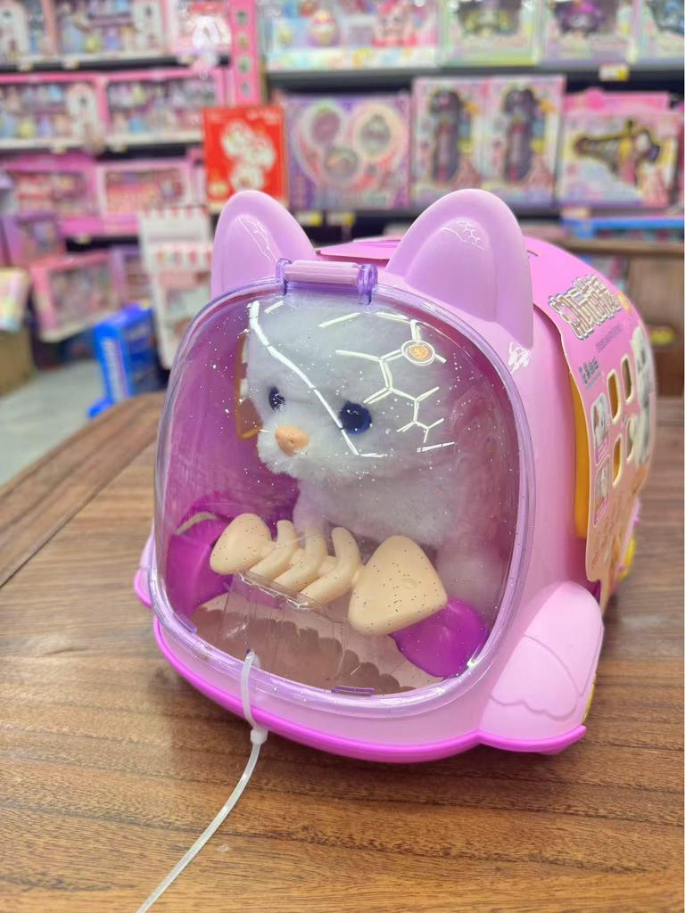 Electric Plush Bunny, Puppy, Kitten Pet Toy: Walking, Talking Cage House for Kids