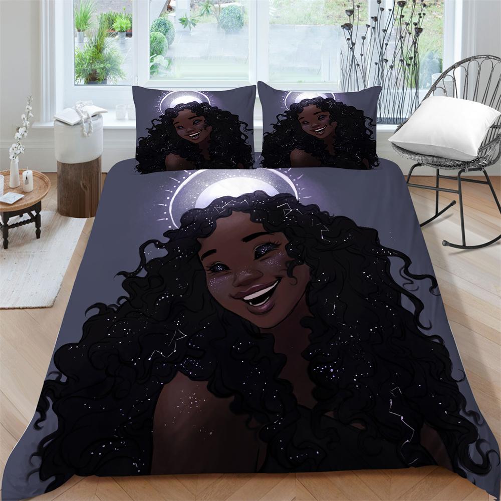 Home Textiles Bedding Girl Quilt Cover Bedding Set 3D Cartoon Duvet Cover Comfortable Bedclothes Microfiber Quilt Cover