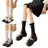 Womens Calf Socks, Sweet Girl Lace Ruffle Knee Socks Fashion Ladies Girl Princess Mesh Socks Japanese Stockings