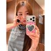 Pink Plaid Heart Mirror Phone Case for iPhone 6/7 Pro Max - Japanese Korean Style