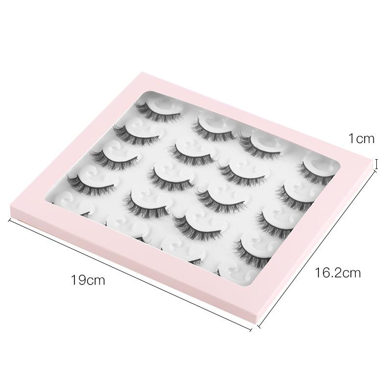 New Product 10 Pairs Of Fake Eyelashes Mink Curly Thick Simulation Natural Short Eyelashes