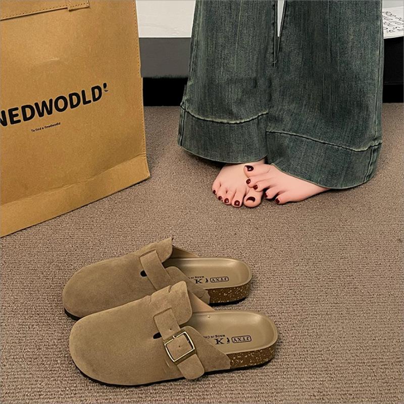 

Женская Весенняя Верхняя Одежда Birkenstocks Толстая Подошва Мягкая Подошва Birkenstocks Тапочки-Шлепанцы На Пол Ноги Ленивая Обувь на Одну Педаль 35 коричневый