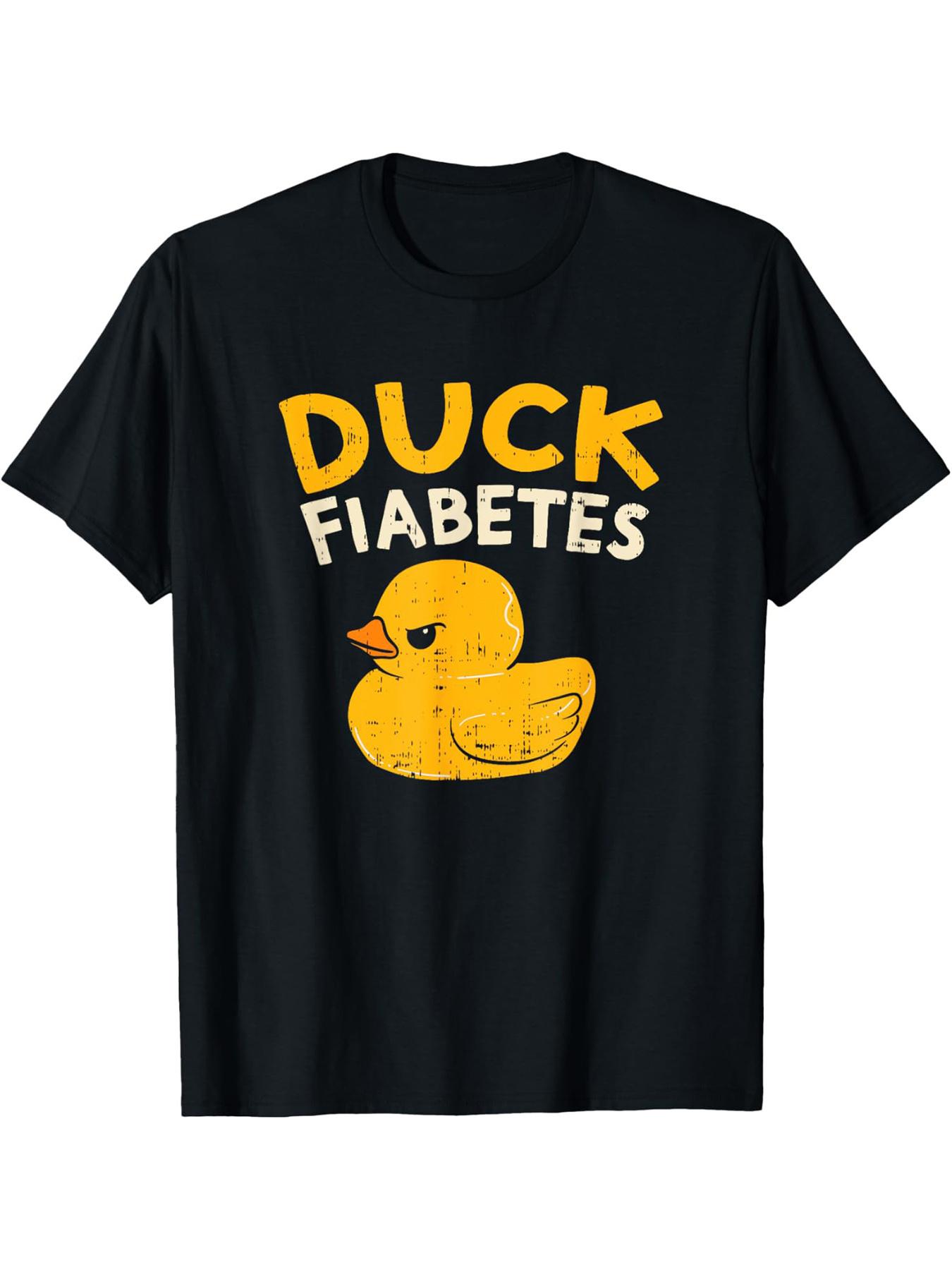 Funny Type 1 Diabetes Awareness T-Shirt with Rubber Duck - Humorous I Avoid Diabetes Slogan XXXL