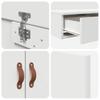Storage Bed Frame in White 140 cm Particleboard