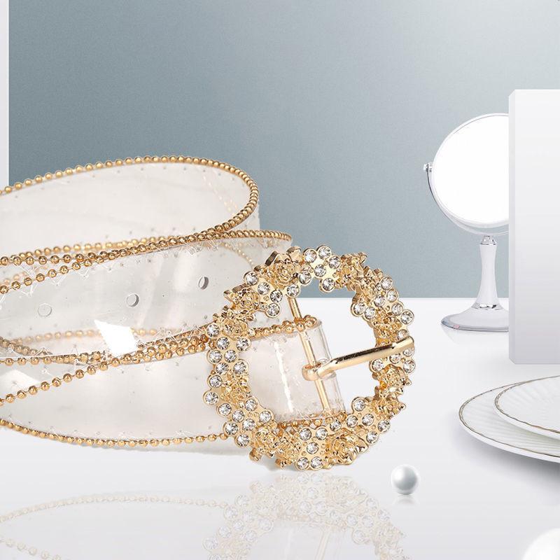 Elegant Rhinestone Waist Belt For Women With Round Buckle Perfect For Dresses And Coats