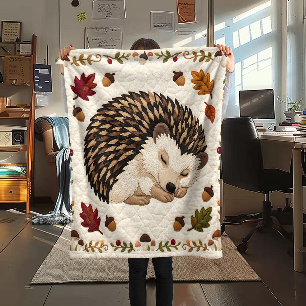 

Fabric animal hedgehog panda Print Flannel Blanket High quality Comfortable for All Seasons Home Decor Warmth and Comfort Perfect for Christmas Gifts 80cm x 120cm