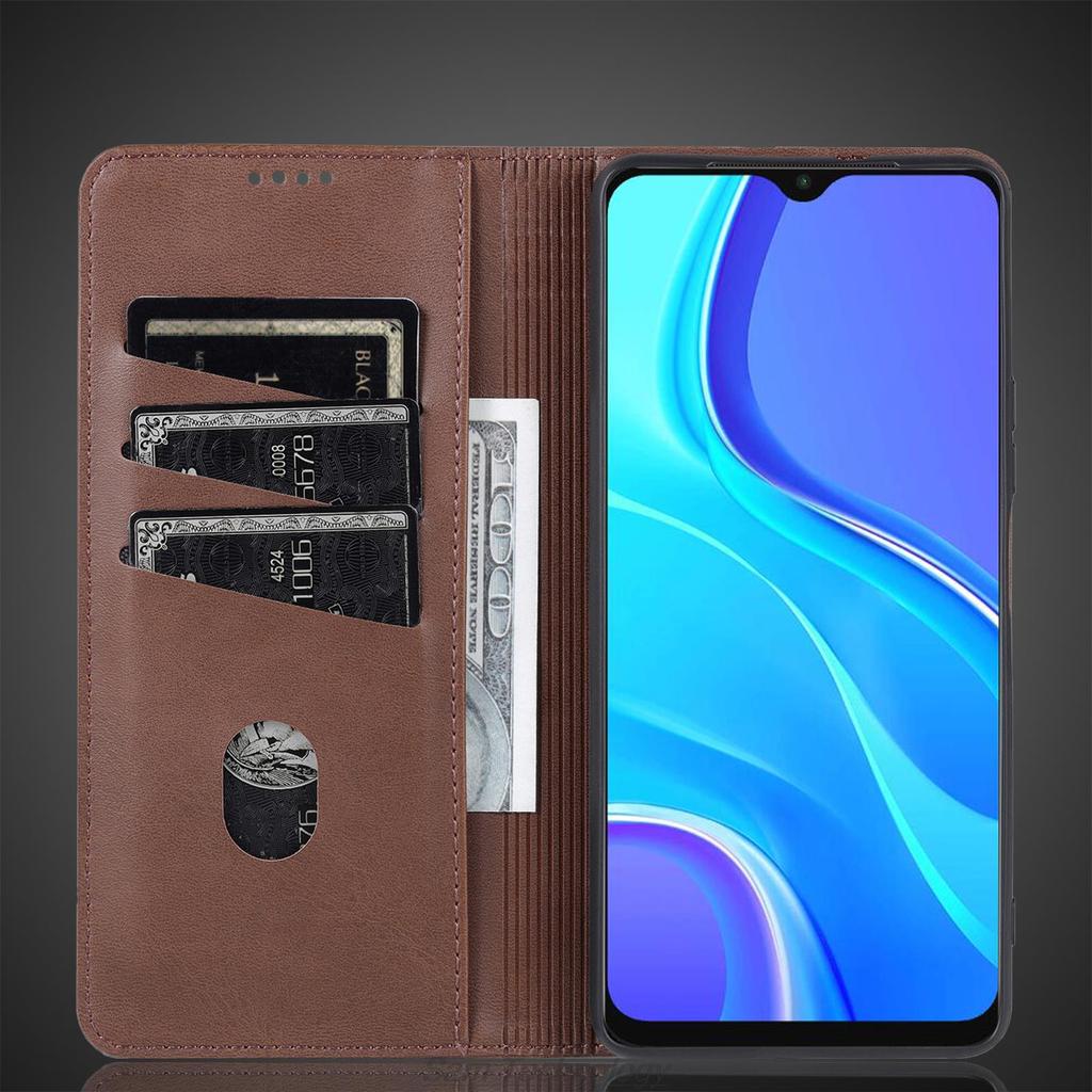 Deluxe Magnetic Adsorption Leather Fitted Case for Xiaomi Redmi 9 Redmi9 Flip Cover Protective Case Capa Fundas Coque
