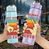 1PC Best Bunny Mom Art 750ml Color Plastic Sports Water Bottle Leakproof Flip Straw Lid Suitable for Sports Office Home Use