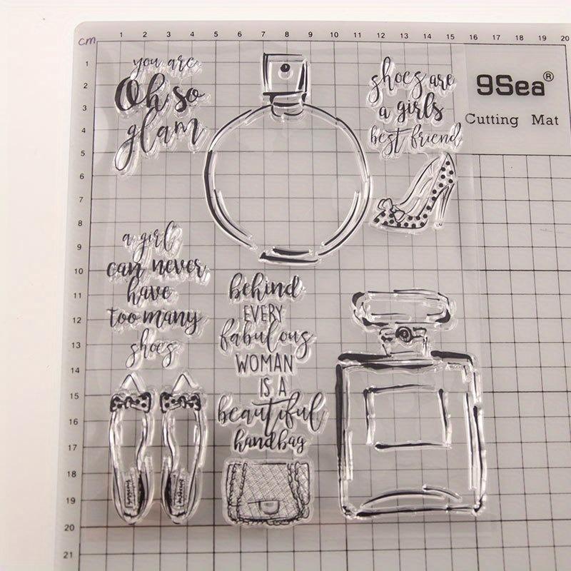 Parfümflasche Transparent Klar Silikonstempel Siegel für DIY Scrapbooking Fotoalbum Dekorativ