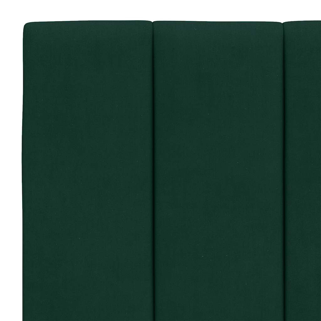 Bed Frame without Mattress  Hanko  Dark Green 140 x 190 cm Velvet