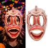 Detailed Flesh Texture Mask Halloween Horror Mask, with Hollow Realistic Fangs, Lightweight Breathable Soft PU Foam Grimace for Party Cosplay Costume