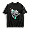 Cool Skull Popsicle Tongue Print Trendy Hipster Short Sleeve T-Shirt Pure Cotton T-shirt
