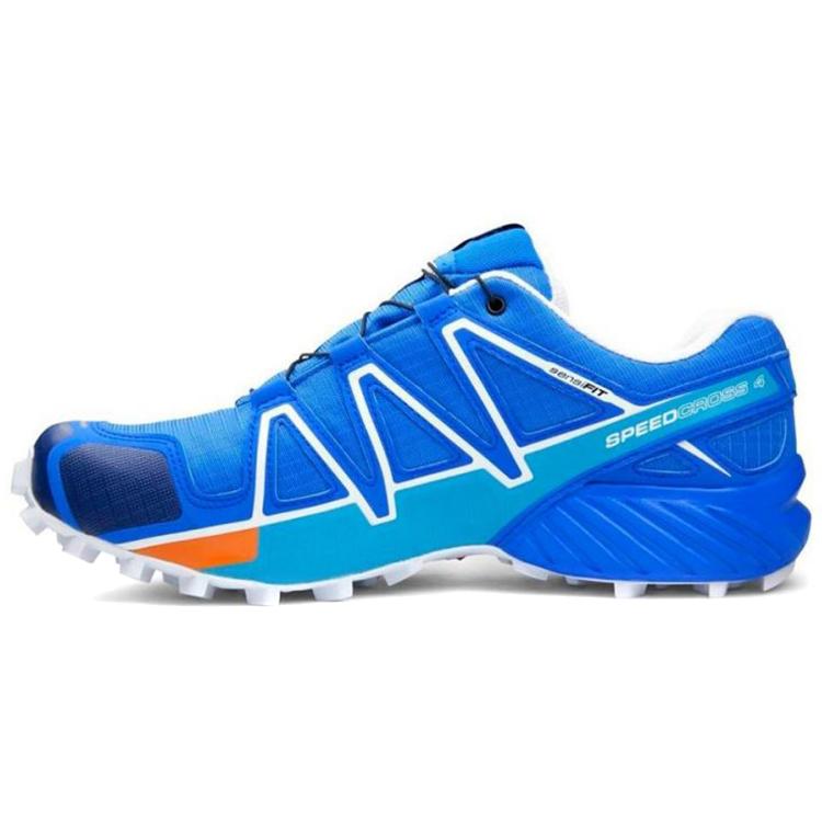 SALOMON 4 Gt Skóra Antypoślizgowe Odporne na Ścieranie Niskie Buty Outdoor Męskie Błękitne 390722