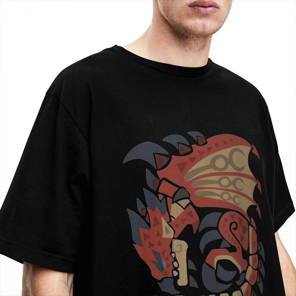 Monster Hunter T-Shirt Summer Rathalos Aesthetic T-Shirts 100 Cotton Fashion Tee Shirt For Men Short-Sleeved Custom DIY Clothes