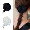 Set of 2 Camellia Stretchy Ponytair Holders Elegant Telephone Wire Hair Bands