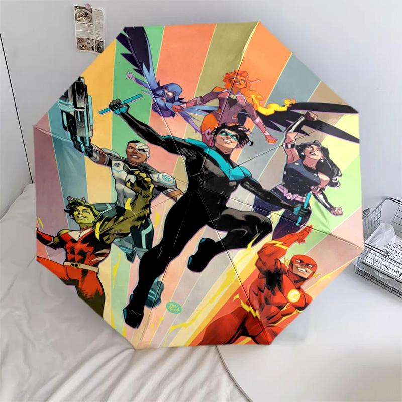 

1 PC Automatic Folding Umbrella - Cartoon Pattern, Portable & Foldable Design with 43 Ribs, Christmas Birthday Gifts