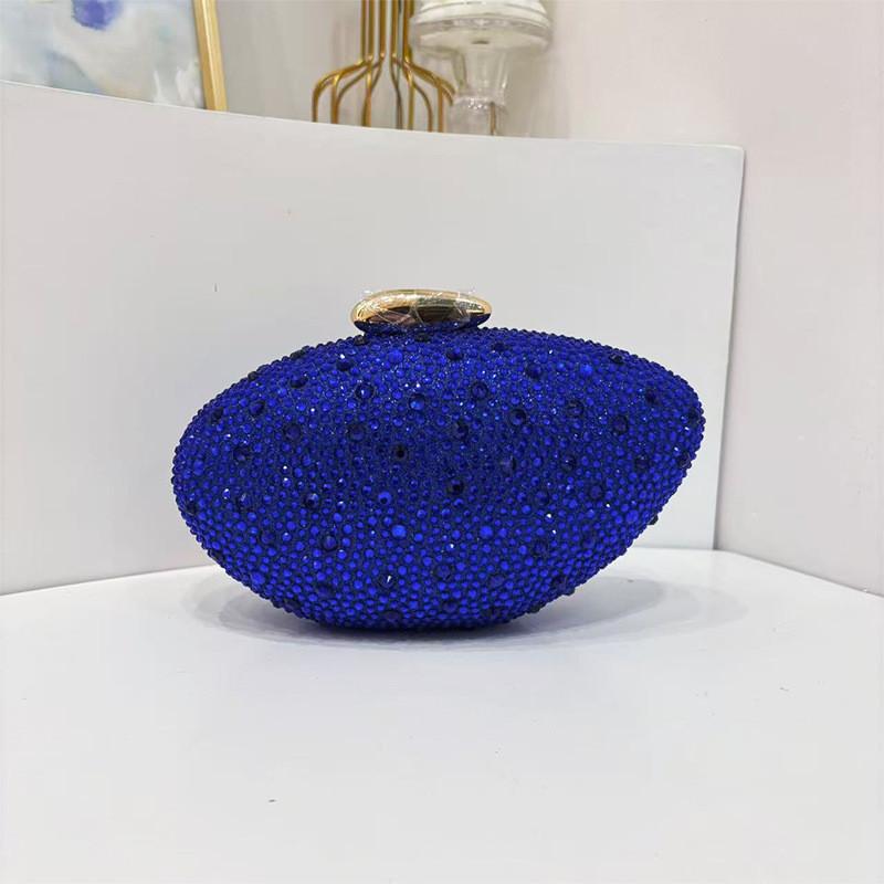 Borsa a Pochette in Acrilico con Catena e Strass per Serata e Uso Casual