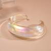Irregular Large Wide Cuff Bracelet Transparent Resin Bracelet Trendy Acrylic Opening Bangle  Beach