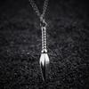 Spear Pendant Necklace For Men Women Fashion Cool Gold Color Stainless Steel Box Chain Neck Accessories Hip Hop Rock Jewelry
