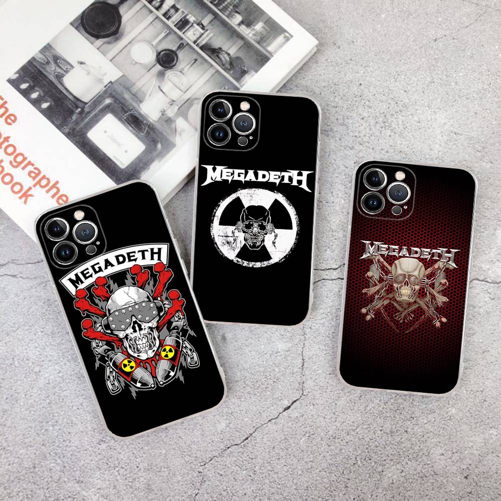1pc Band M-MegadethS Rock Metal Transparent TPU Phone Case For IPhone 17 11 12 13 14 15 16 Pro Max 16 Plus Cover