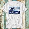 Große Welle vor Kanagawa Kunst Aquarell Ramen T-Shirt Oberteil Design Unisex Damen Herren Tee Retro Mode Vintage Shirt S736