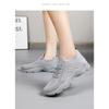 Women's Breathable Knit Mesh Casual Sports Shoes, Lightweight Solid Color European Style Footwear, Available In Large Sizes.
