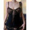 Amerikanisches Hotsweet Y2k Leopard Camisole Damen Retro Streetwear E-Girl Dunkel Gothic Sexy Patchwork Schnürung Crop Tanktop Femme