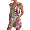 Women's Summer Fashion Floral Print Jumpsuit Casual Romper Shorts