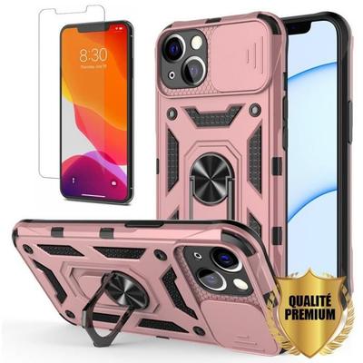 Protective Case - PROSHOP - for iPhone 13 - Shockproof - 360° Rotating Ring - Pink