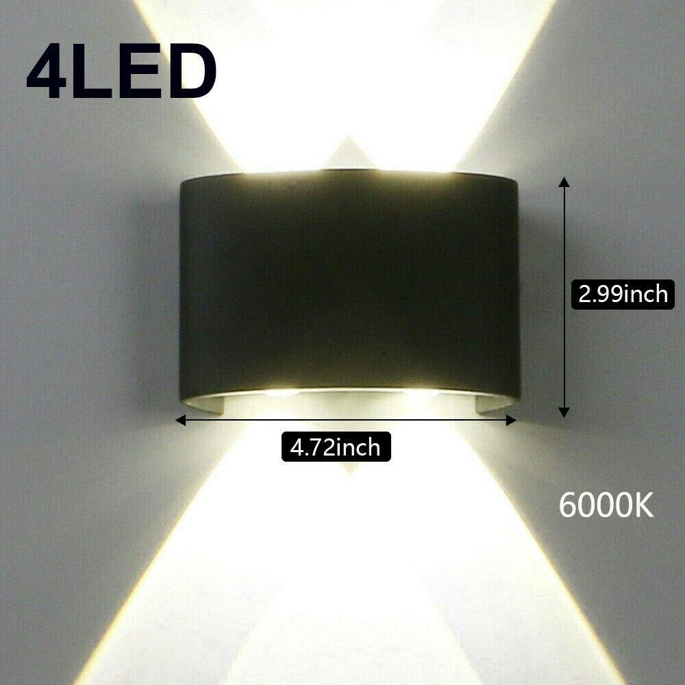 Led Outdoor Wall Lamps 12W Up Down Light Outdoor Wall Light Black White Decorative Lighting Porch Garden Home General Lighting Decorative Lights
