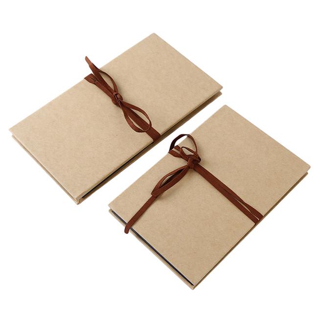 Kraft Paper Hardcover Accordion Style DIY Album Book Blank Scrapbook Graduation Anniversary Gifts