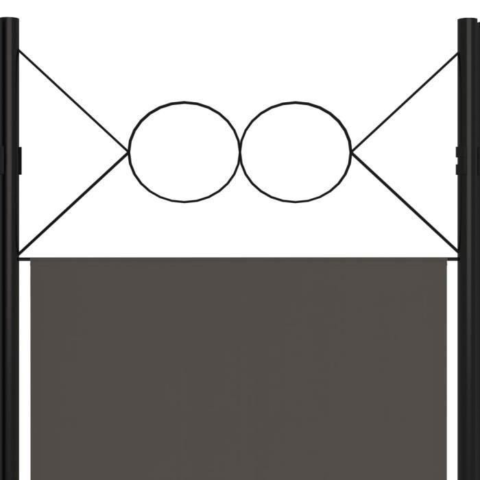 VidaXL Room Divider 3 Panels Anthracite 120x180 Cm