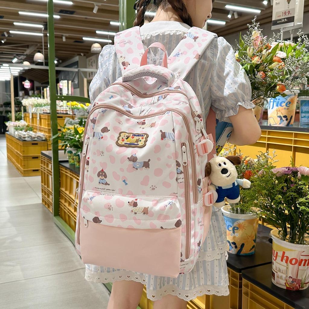Ultra-light Backpack for Girls: Ideal for Middle & High School Students, Printed Laptop Backpack, Outing Handbag, Shoulder Bag
