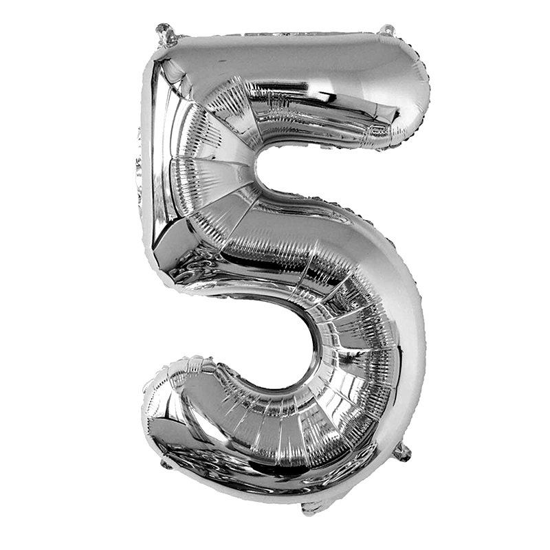 32-inch Gradient Gold/Silver/Rose Gold Number Foil Balloon (US Version)