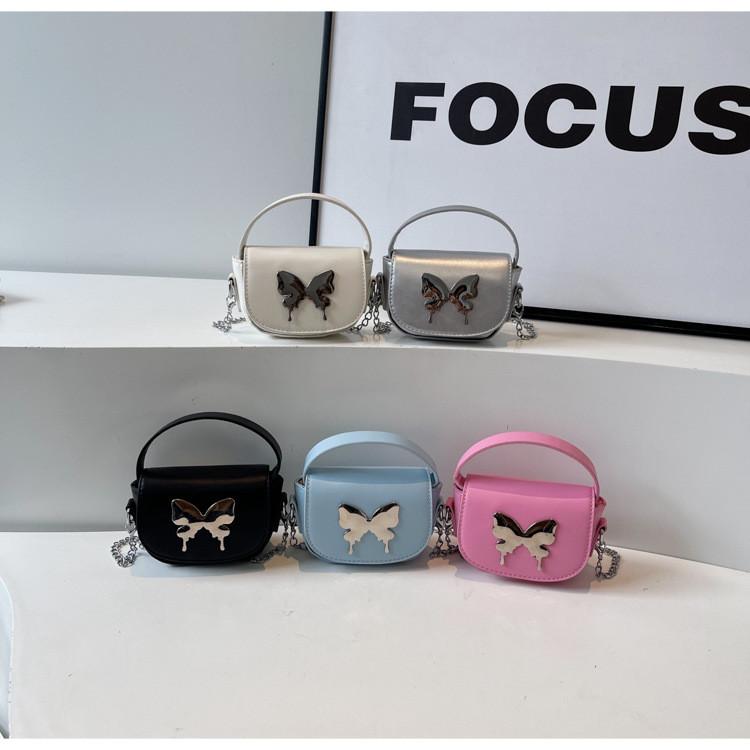 Single Shoulder Butterfly Crossbody Bag Solid Color Handbag Women Gift Fashion