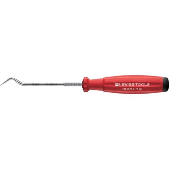PB Swiss Tools SwissGrip Pick Bent 3mm Shaft Diameter x 75mm Shaft Tool, Type, 120° Bend, Length, 8675.3-75RE